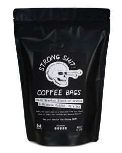 Strong Shit! Coffee Bags - Dark Roasted Blend of Arabica and Robusta